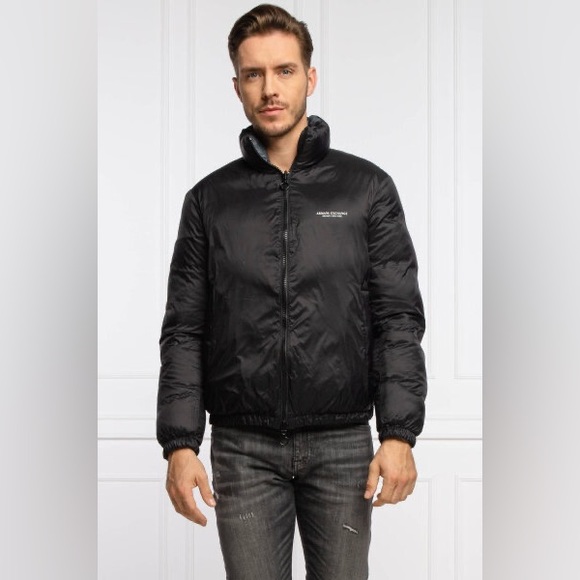 Armani Exchange Puffer Jacket Green Black Reversible 6KZBL3A ZNMKZ 02CA - Picture 9 of 16